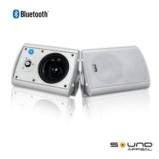 Sound Appeal Bluetooth BT Blast 5.25 IndoorOutdoor Weatherproof Patio Speakers (White- Pair) SA-BLAST5-W