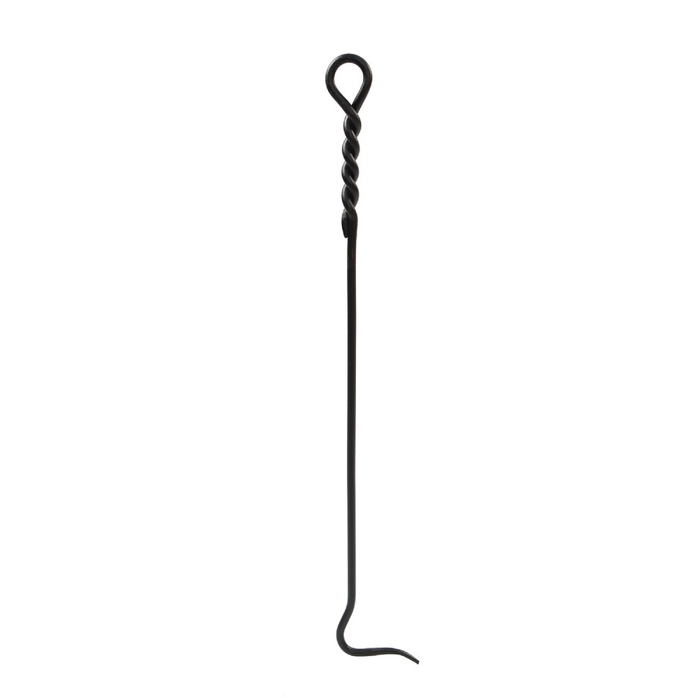 Minuteman International Rope Design Standard Fireplace Poker  28 Inch Tall  Black