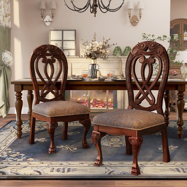 Furniture of America Moka Traditional Vintage Formal Dining Chairs (Set of 2)