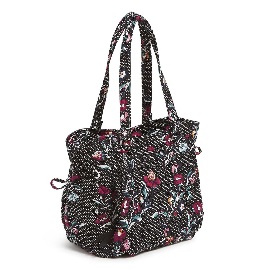 Vera Bradley  Glenna Satchel in Perennials Noir Dot