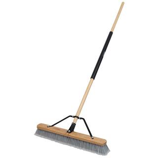 HARPER 24 in. Indoor HardwoodSteel Handle Push Broom for Pet Hair Sand Saw Dust and Wood Shavings 20201043