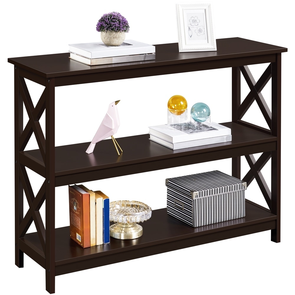 Yaheetech X Design 3 Tiers Wooden Entryway Console Table