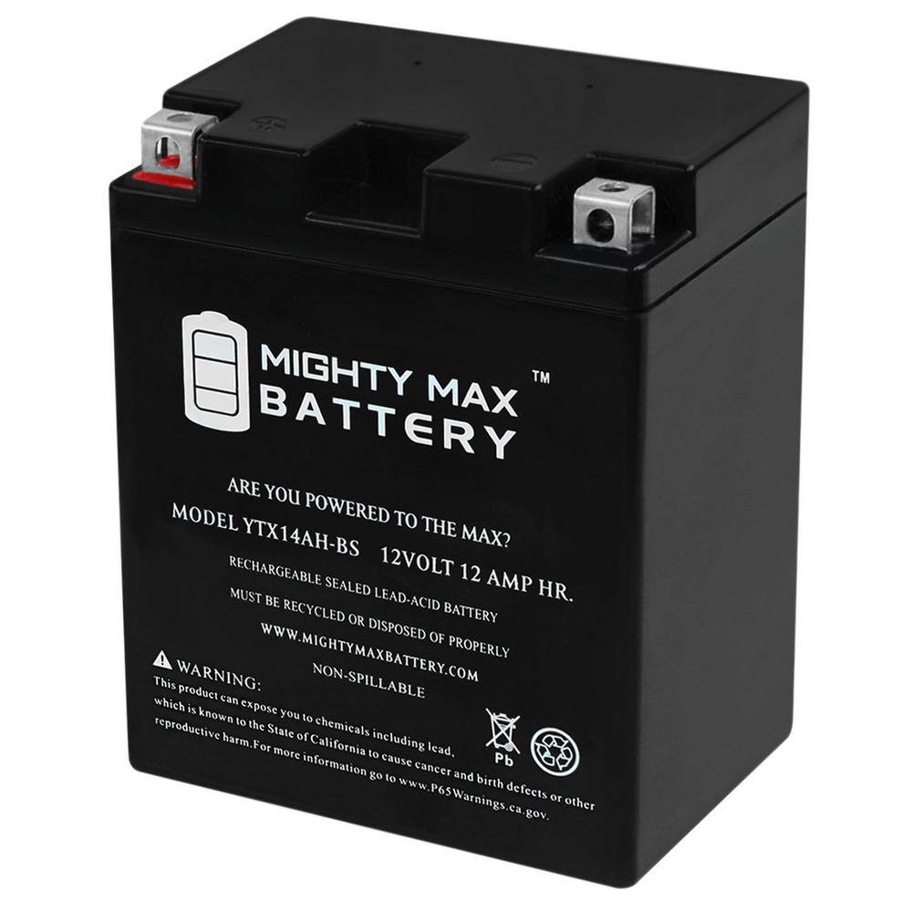 MIGHTY MAX BATTERY YTX14AH 12V 12AH Battery for Polaris 500 Sportsman HO '96-'13 YTX14AH72