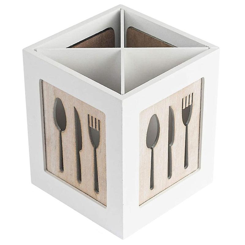 Wooden Utensils Holder Cutlery Kitchen Flatware Cutlery Storage Flatware Caddy Spoons Forks Knifes Chopsticks Organizer