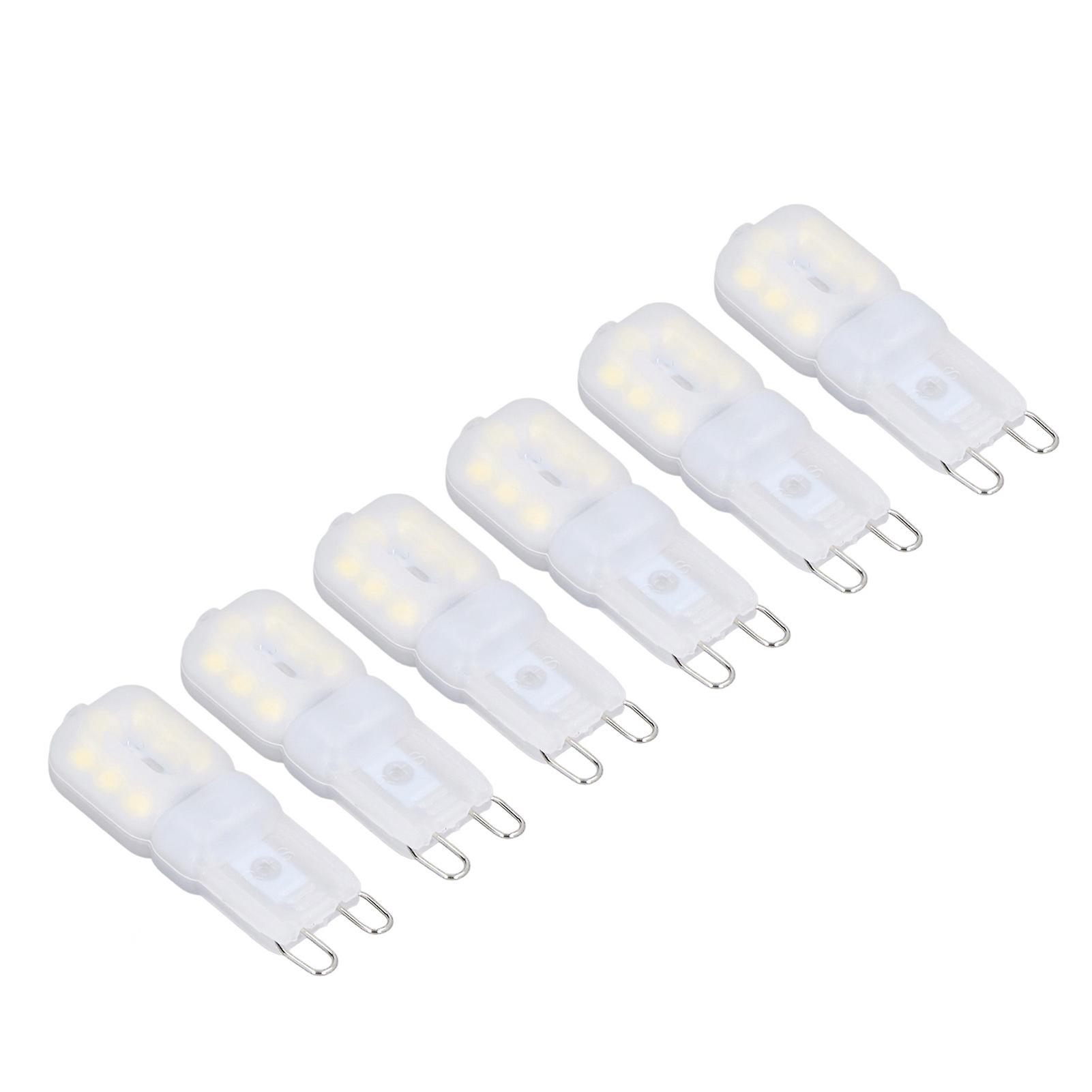 6Pcs G9 LED Light Bulbs Dimmable 3W Energy Saving 360 Degree Light Light Bulb for Ceiling Lamps and Pendant Lamps White Light 220-240V