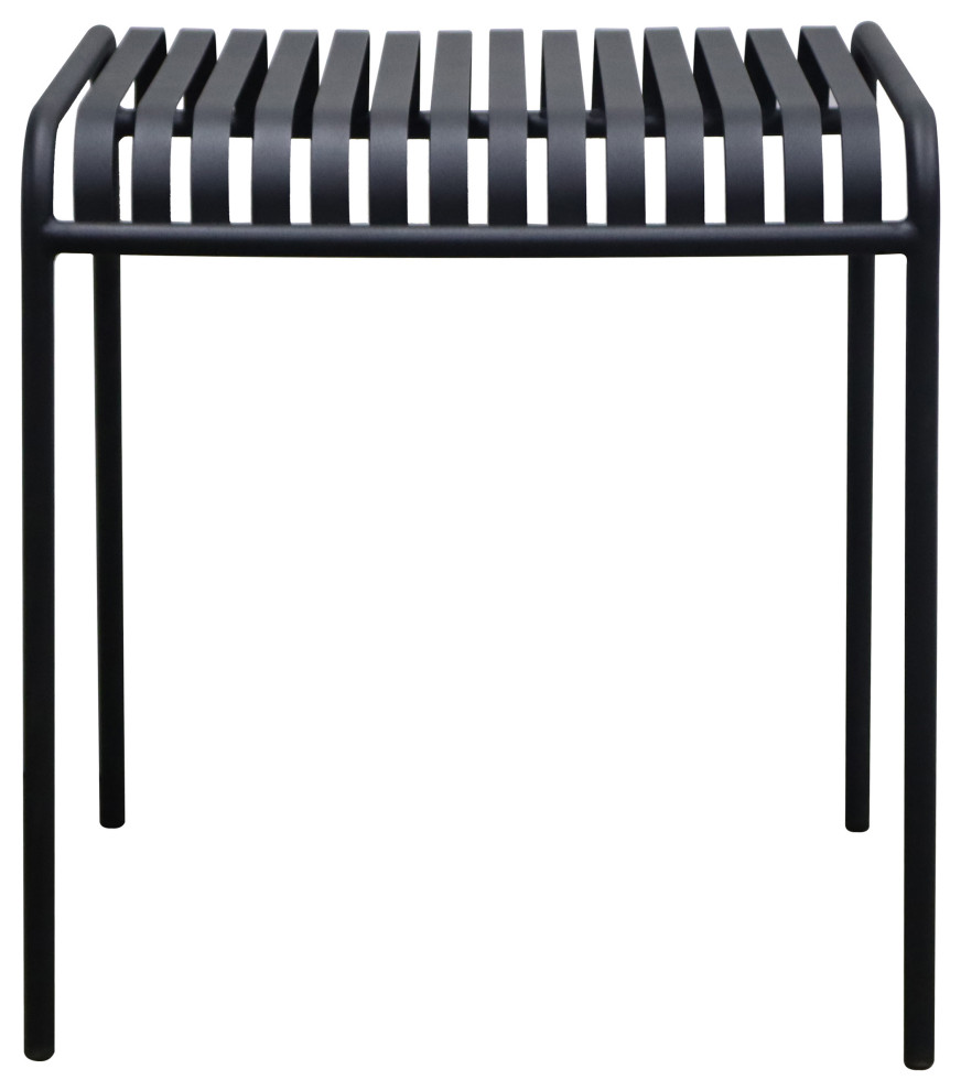 Enid Outdoor Table  Black   Transitional   Outdoor Dining Chairs   by Euro Style  Houzz