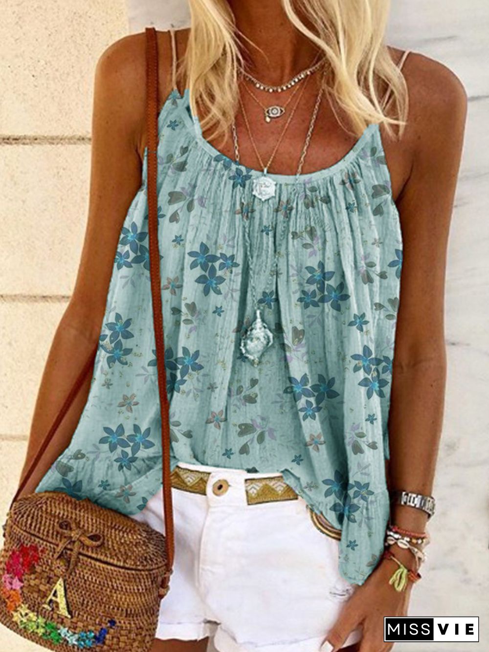 Casual A-Line Floral Shirts & Tops