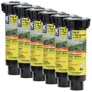 K-Rain Pro S with Stop Flow Adjustable 4 in. Pop-Up Sprinkler (6-Pack) 25151-THD