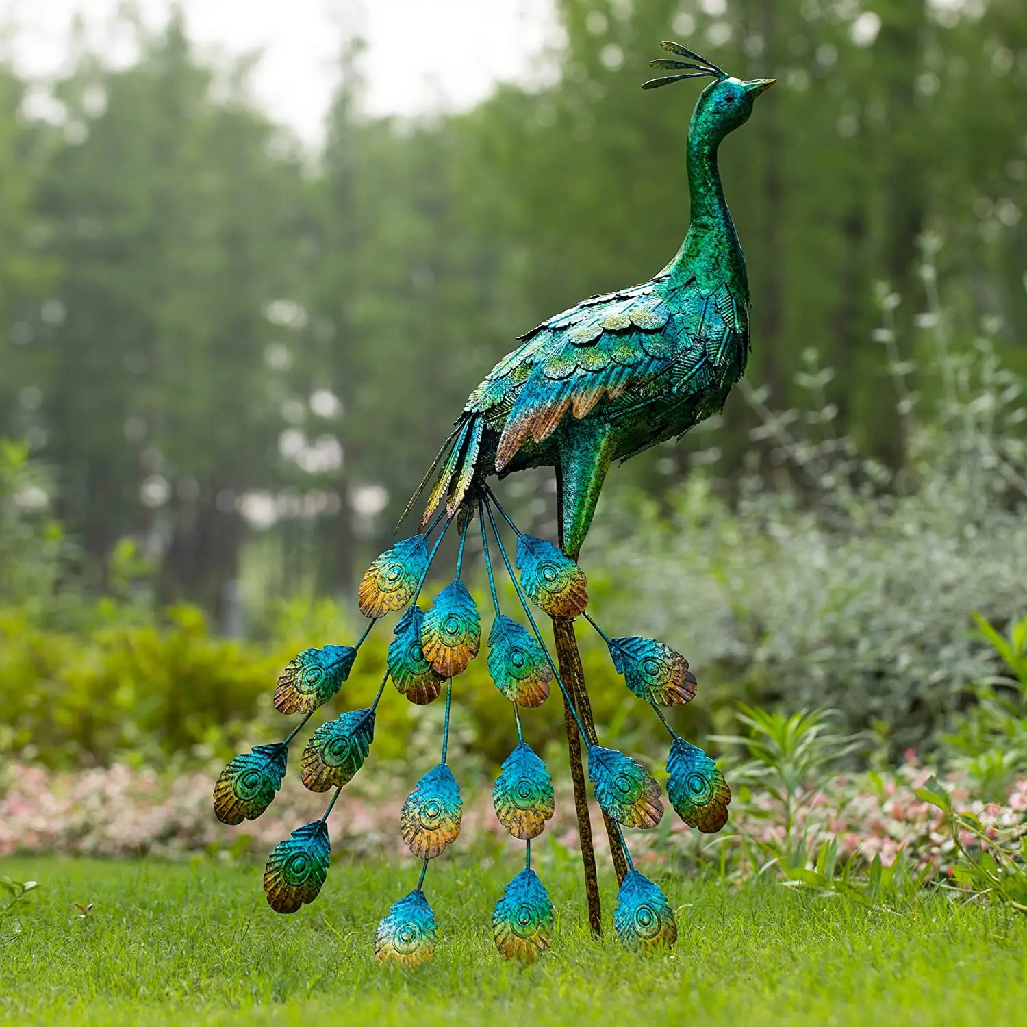 Zhongpin Supply Garden Animal Outdoor Backyard Porch Patio Decorations Peacock Garden Decoration Outdoor