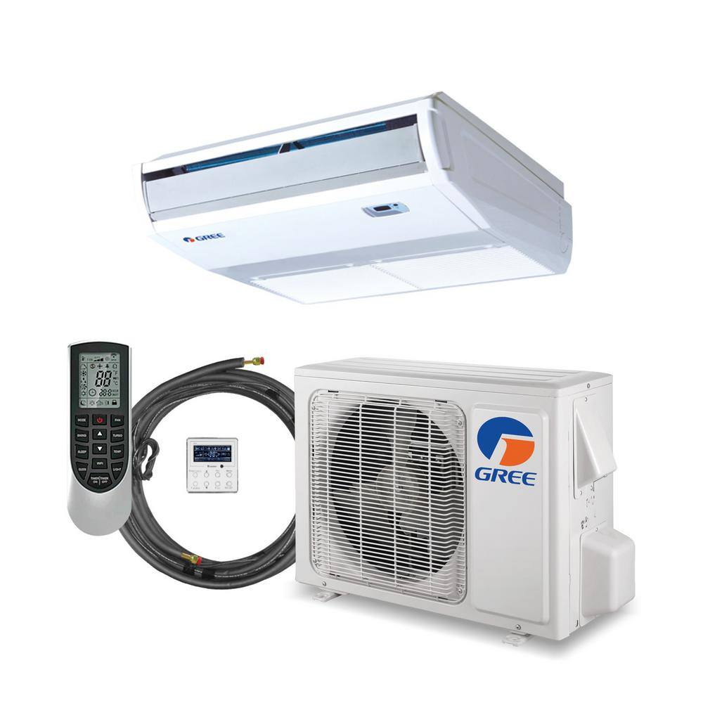 GREE 22000 BTU 2 Ton Inverter FloorCeiling Cassette Ductless Mini Split Air Conditioner with Heat Pump 230V VIR24FLR230V1AK