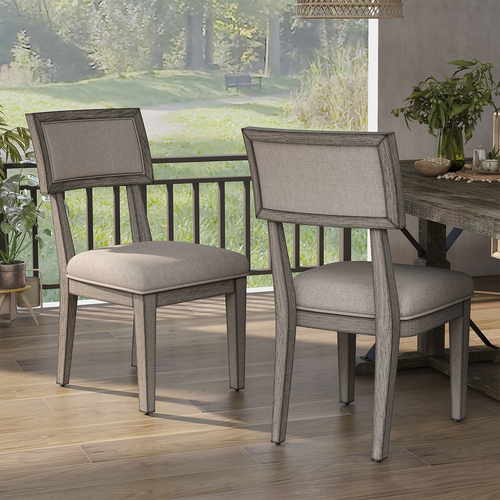 Millner Rustic Grey Solid Wood 5 Piece Expandable Dining Table Set by Furniture of America