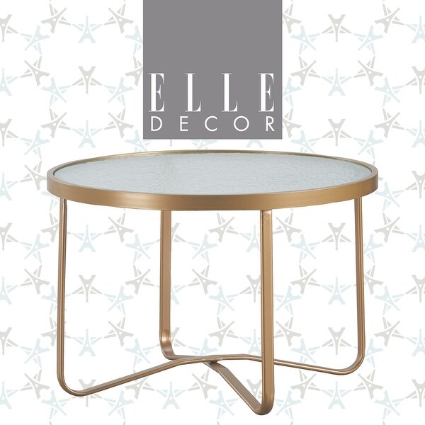 Elle Decor Mirabelle Outdoor Coffee Table，French Gold