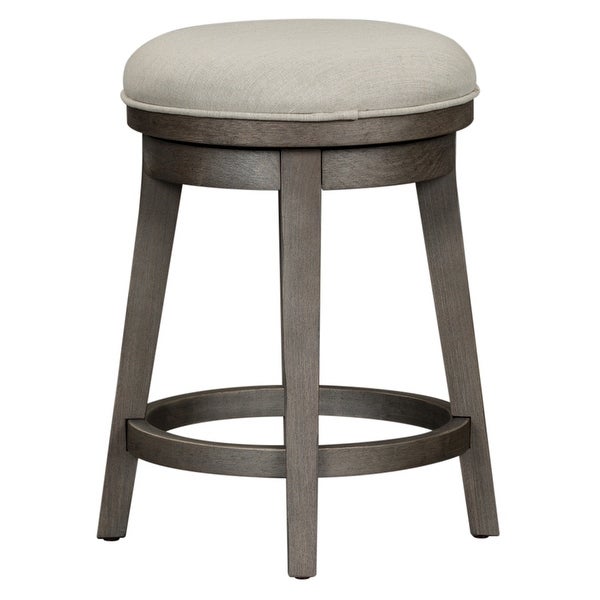 Modern Farmhouse Dusty Charcoal Distressed Console Swivel Stool