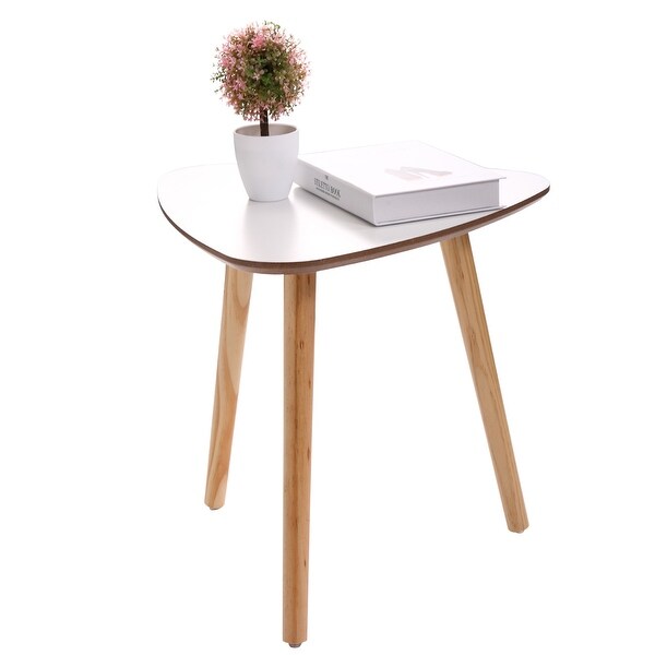 Triangular End-Table，White