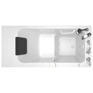 American Standard Acrylic Luxury 48 in. Right Hand Walk-In Air Bathtub in White 2848.119.ARW