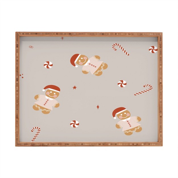 Hello Twiggs Gingerbread Cookie Rectangular Tray deny Designs