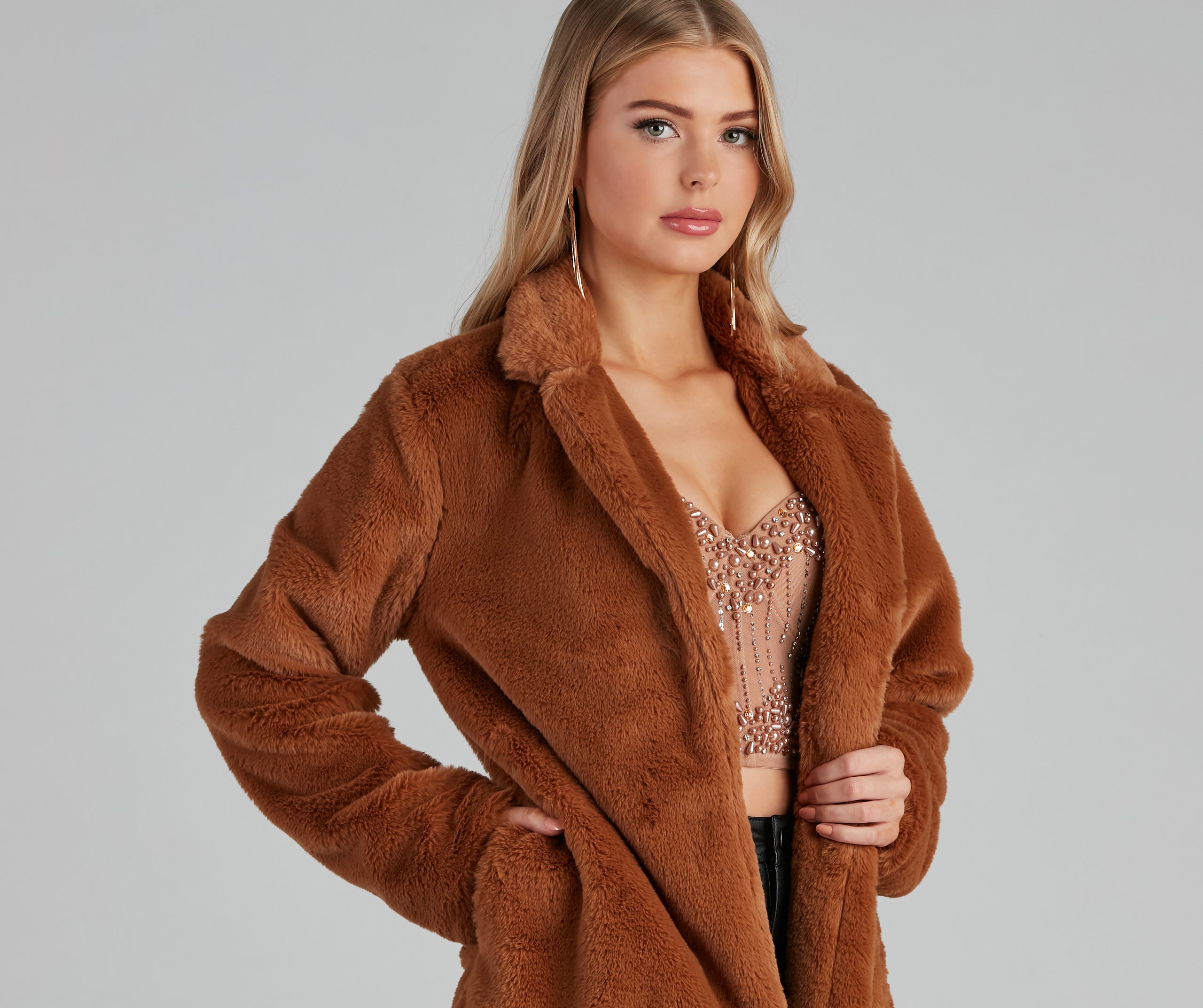 Layered In Luxe Faux Fur Coat