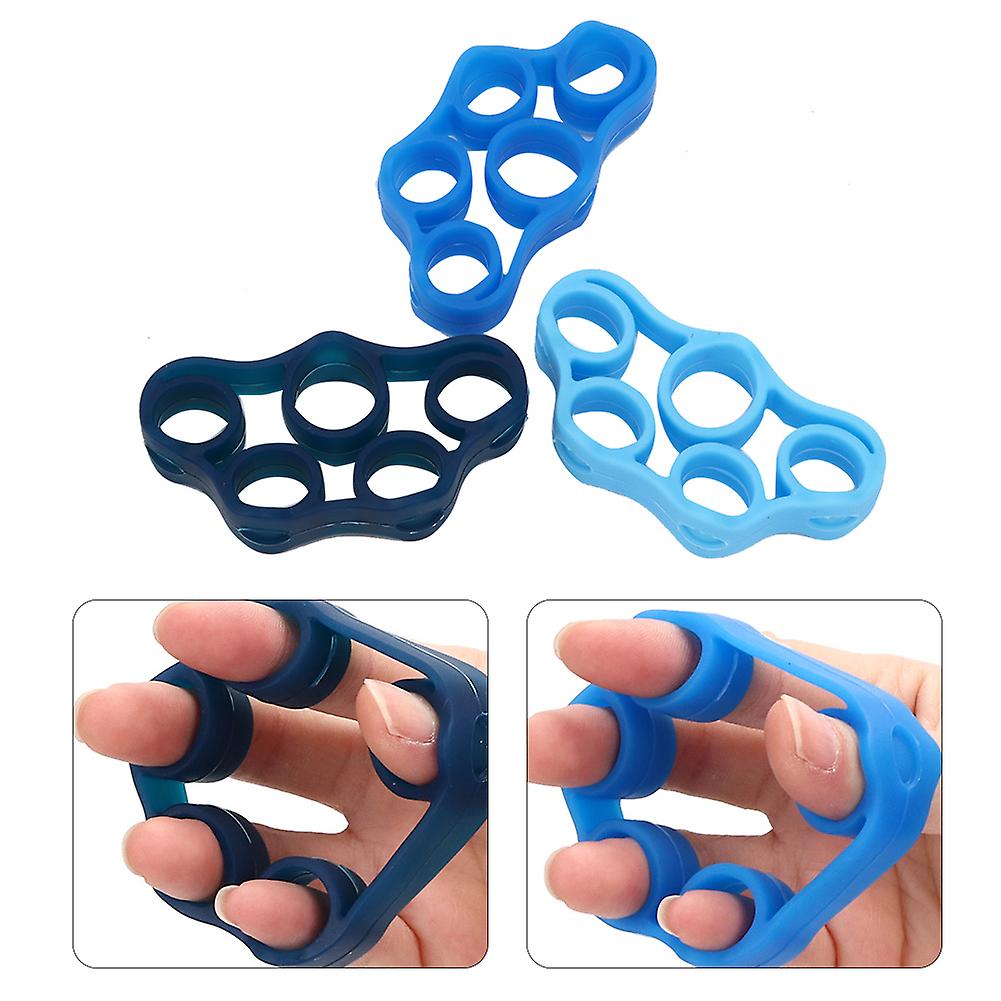 3pcs Silicone Finger Strength Training Resistance Belt Finger Pull Ring Hand Stretcher