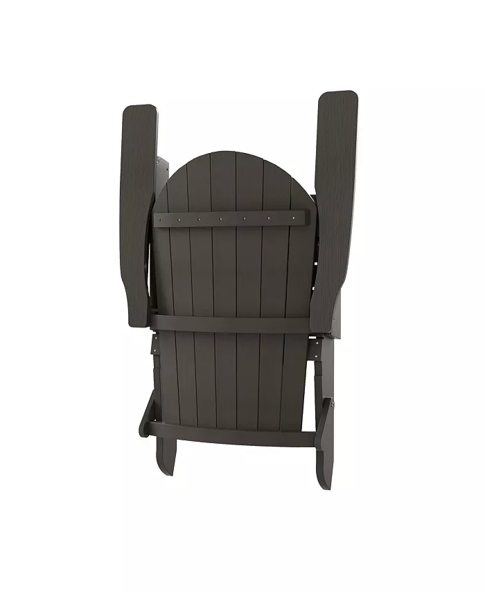 WestinTrends 5-Piece Outdoor Adirondack Chair with Ottoman and Side Table Set