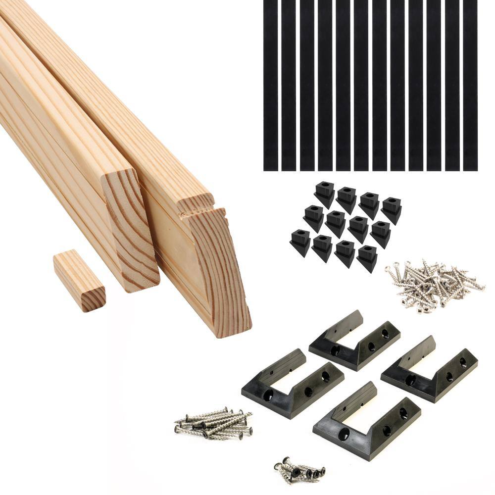 ProWood 6 ft. Southern Yellow Pine Stair Rail Kit with Aluminum Square Balusters 447302