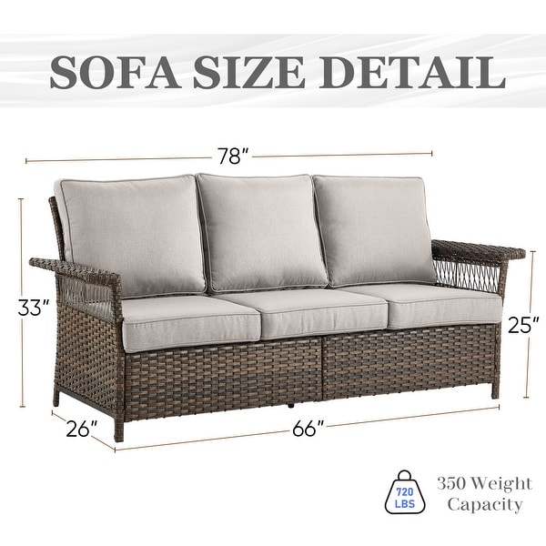 Outdoor Sectional Sofas with Glider Chair