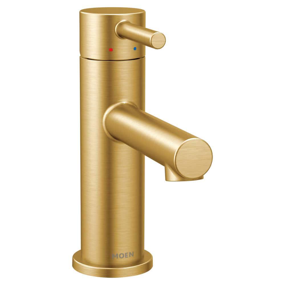 MOEN Align Single Hole SingleHandle Bathroom Faucet in Brushed Gold