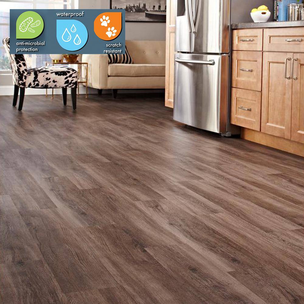 Lifeproof Seaside Oak 6 MIL x 7.1 in. W x 48 in. L Click Lock Waterproof Luxury Vinyl Plank Flooring (18.7 sqftcase) I179351L