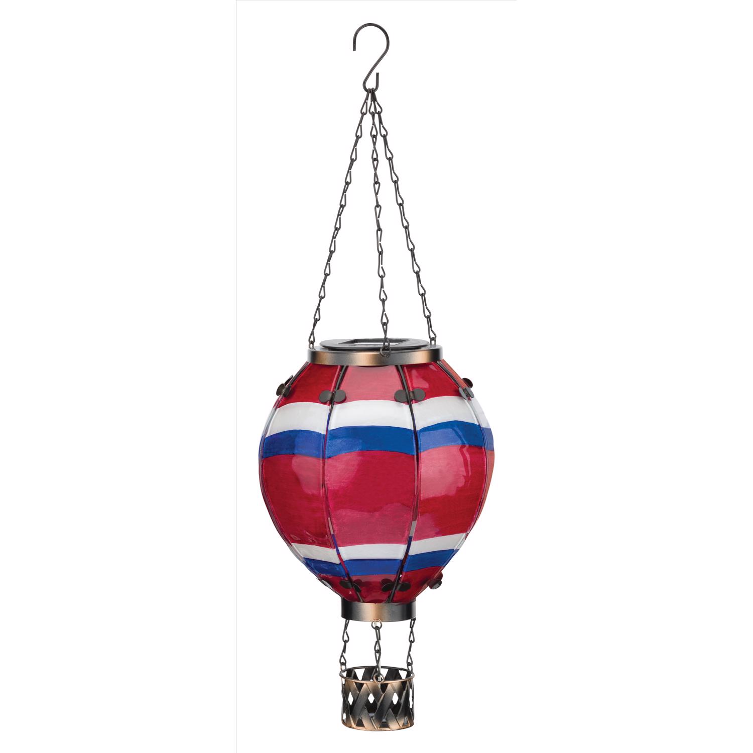 Regal Art and Gift Multicolored Glass/Metal 23.5 in. H Hot Air Balloon Lantern