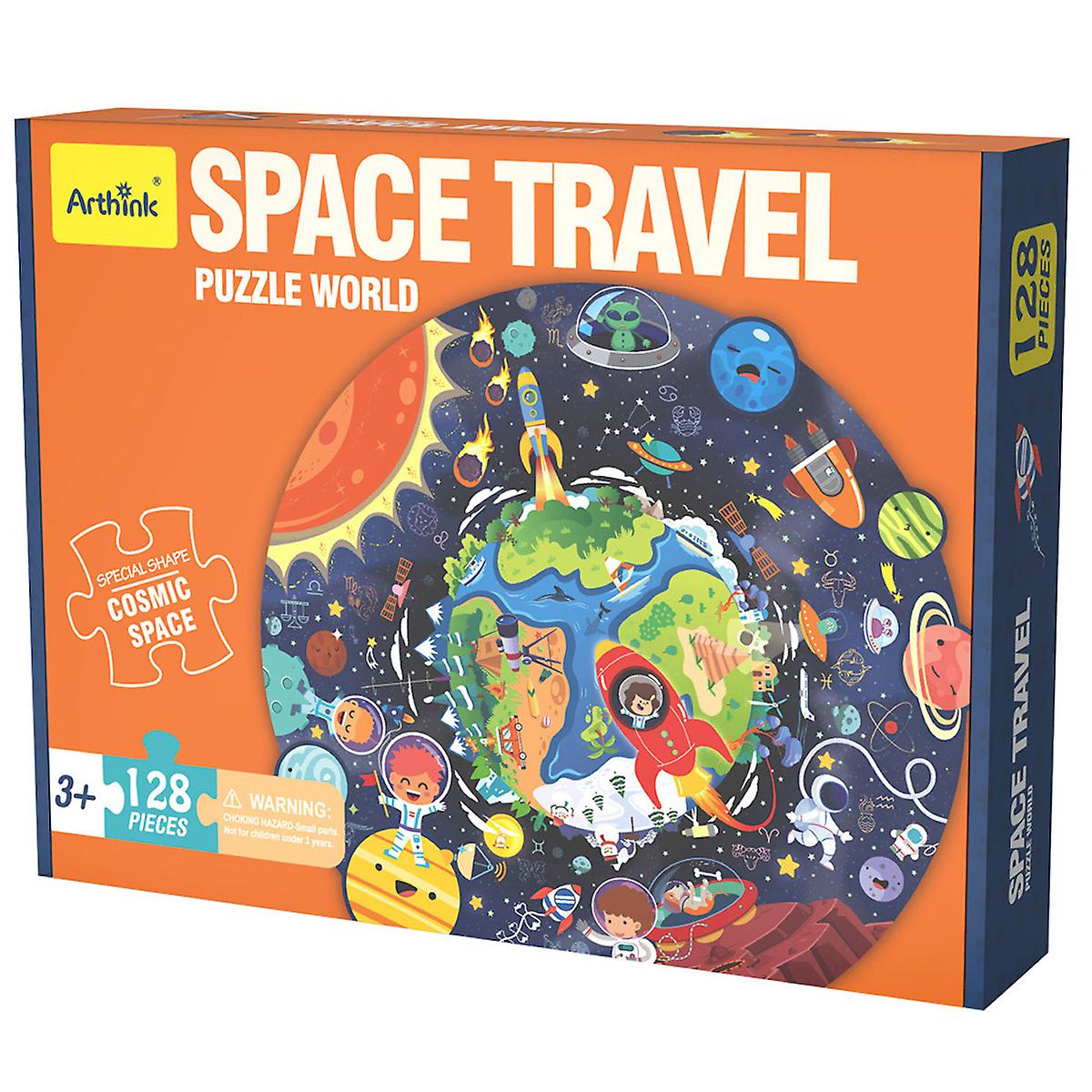 128pcs Space Travel Jigsaw Puzzles Unique Shaped Jigsaw Puzzles Diy Toys For Kids Adults