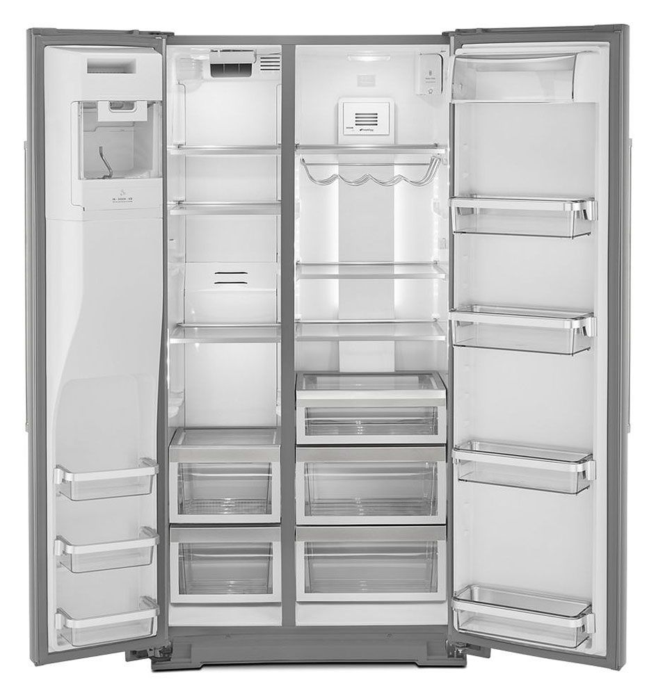 KitchenAid ADA 22.6 Cu. Ft. PrintShield Stainless Steel Counter-Depth Side-By-Side Refrigerator With Exterior Ice And Water Dispenser