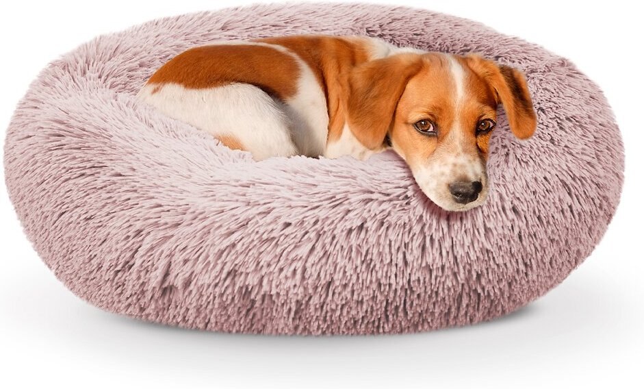 Precious Tails Super Lux Fur Bolster Cat and Dog Bed