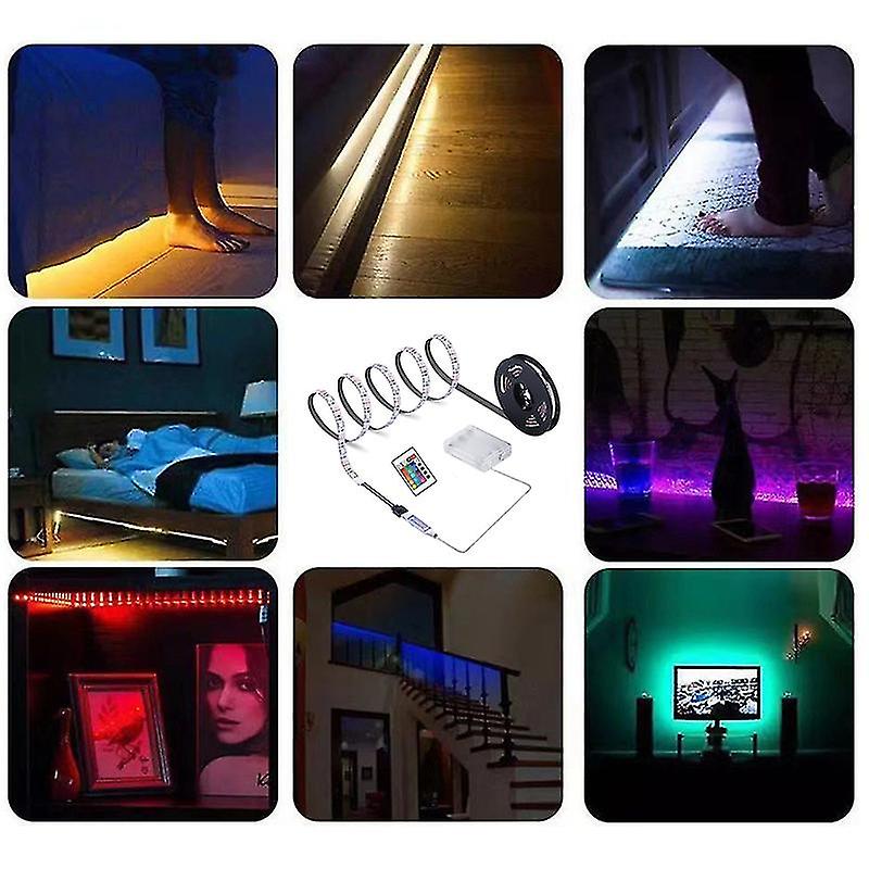 Born Pretty Led Strip Light Remote Control Battery Box Powered High Brightness Ip65 Waterproof Decoration Dc 5v Rgb 5050 Tv Backlight Room Lights Wall