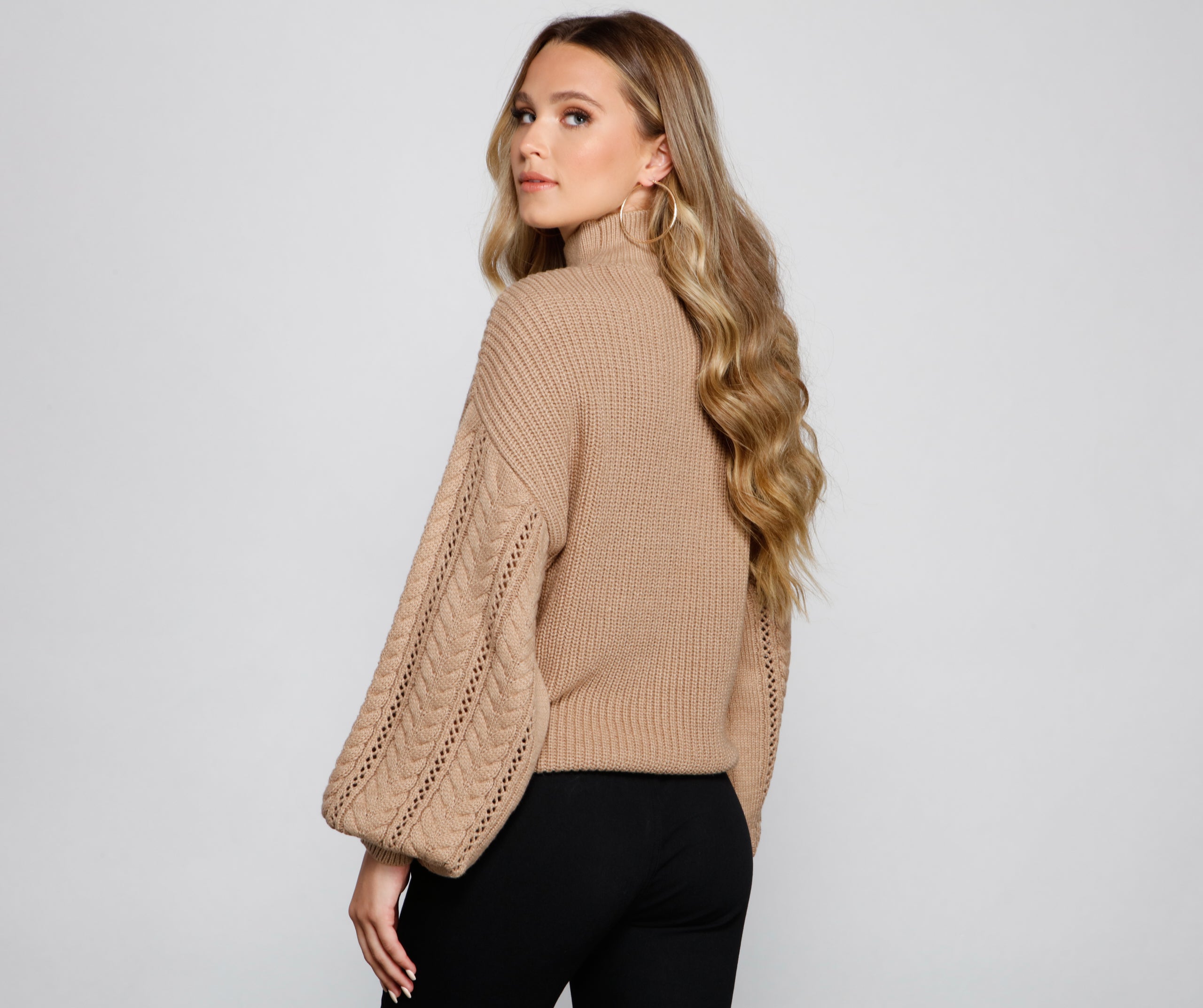 Cuddle Up Cable Knit Sweater