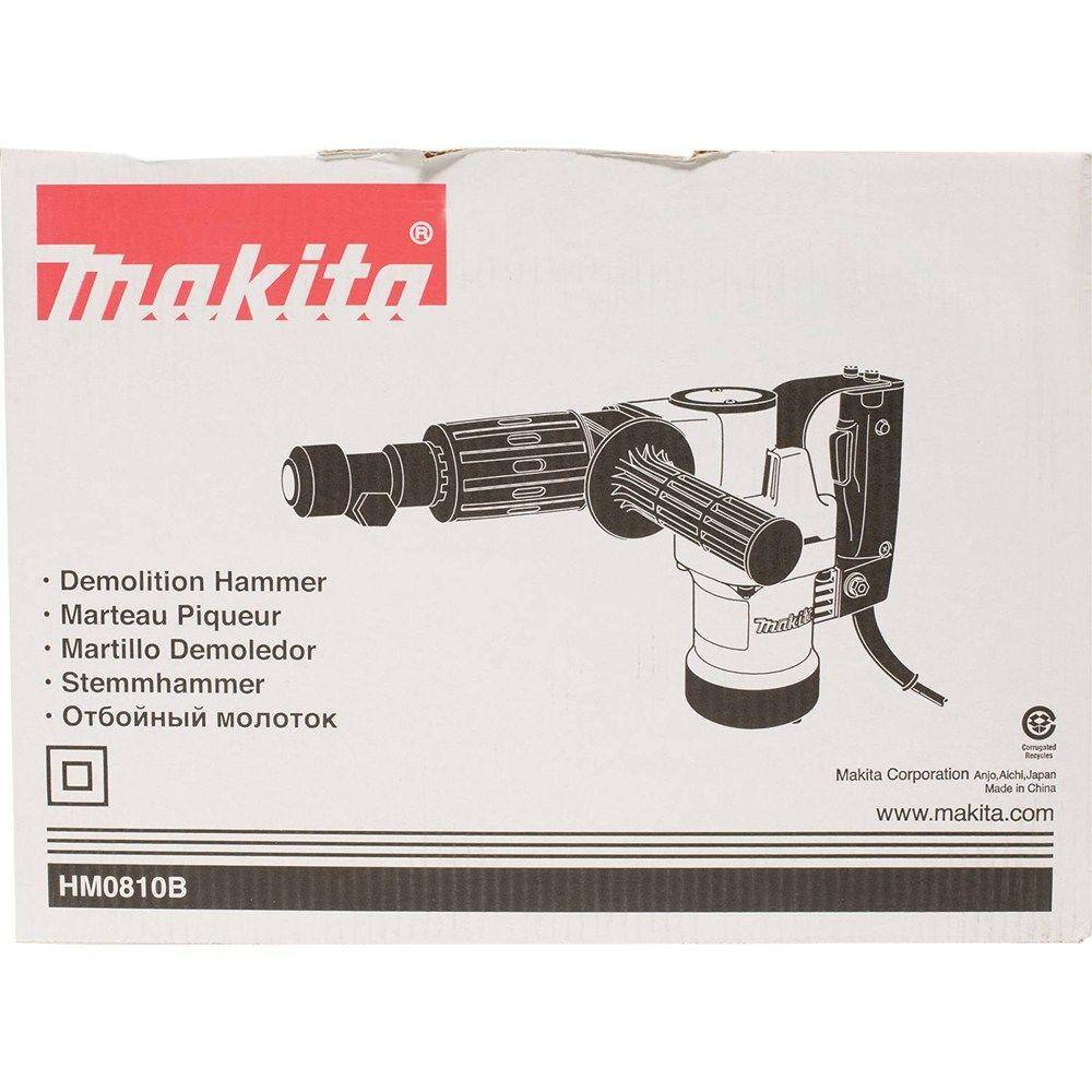 Makita 8.3 Amp 34 in. Hex Corded 11 lb. Demolition Hammer Drill with Tool Case HM0810B