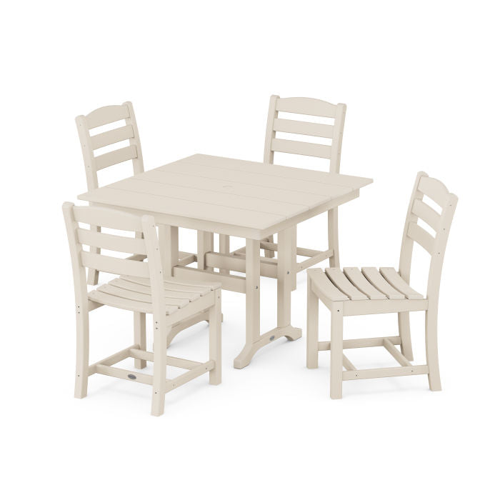 Polywood La Casa Café Side Chair 5-Piece Farmhouse Dining Set PWS1147-1