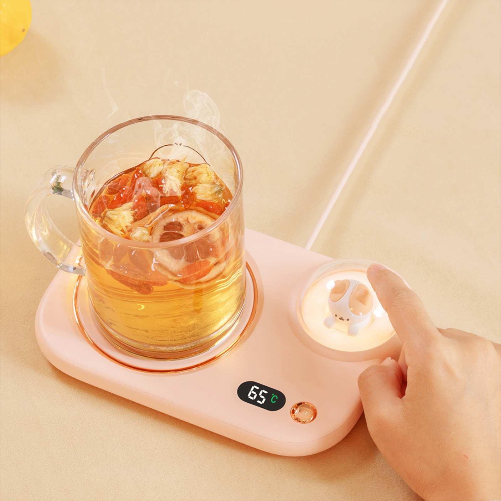 Coffee Cup Heating Pad Warm Coaster Usb With Night Light Home Constant Temperature Thermal Coaster