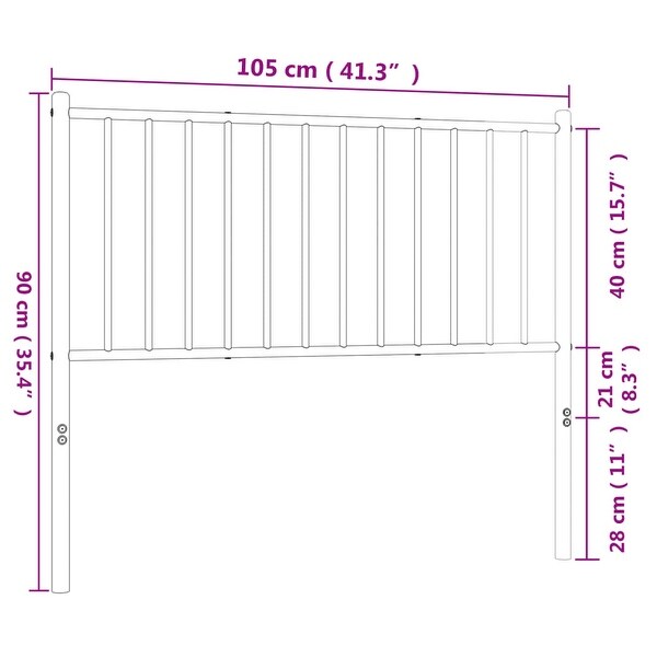 vidaXL Metal Headboard Decorative Steel Construction Headboard for Bedroom - - 37963301