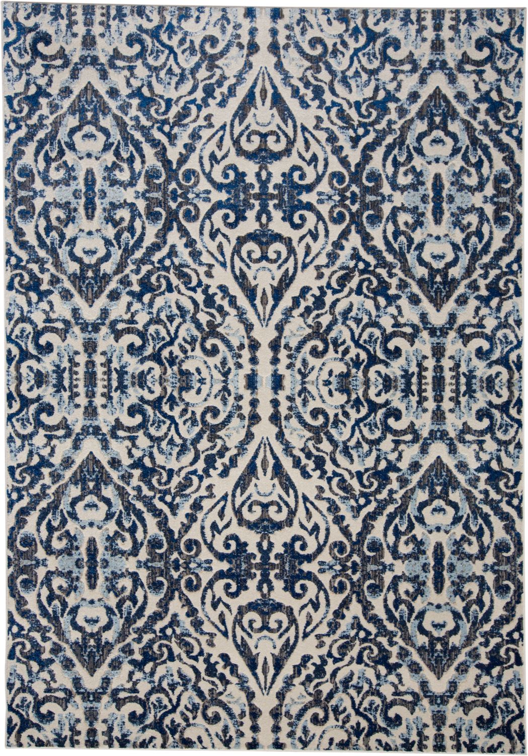 Carini Blue and Ivory Rug by BD Fine