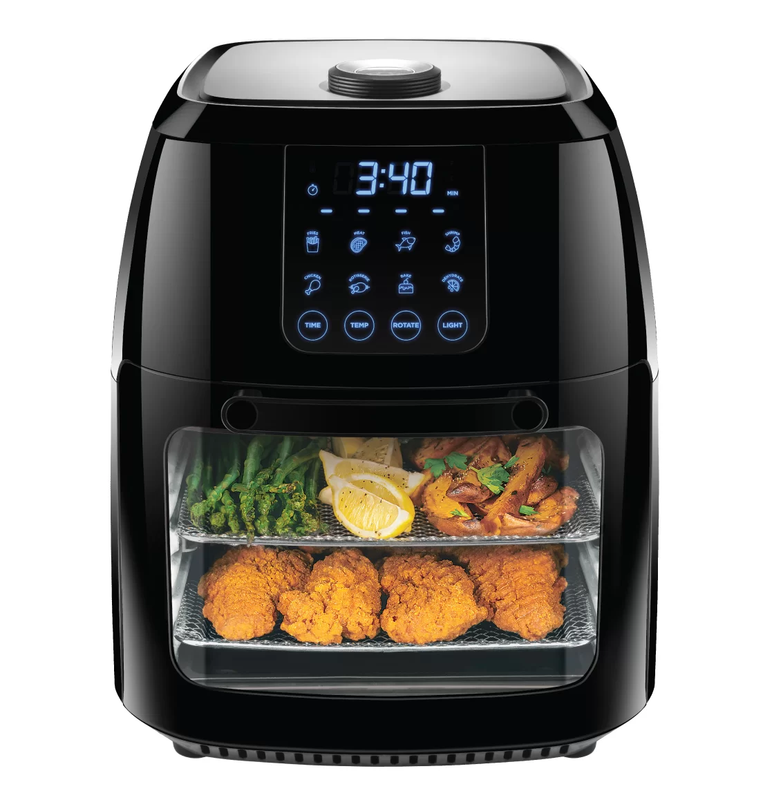 Chefman RJ38-6-RDO 6.3 qt. Black Air Fryer TurboFry