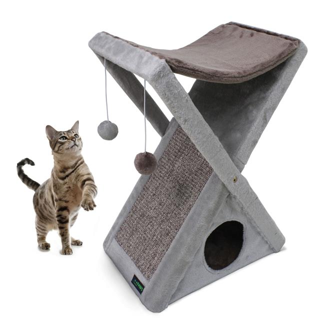 212 Main CCT-5120GR 20.3 in. Goopaws Cat Towerand#44; Gray