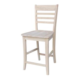 International Concepts Roma 24 in. Unfinished Wood Bar Stool S-3102