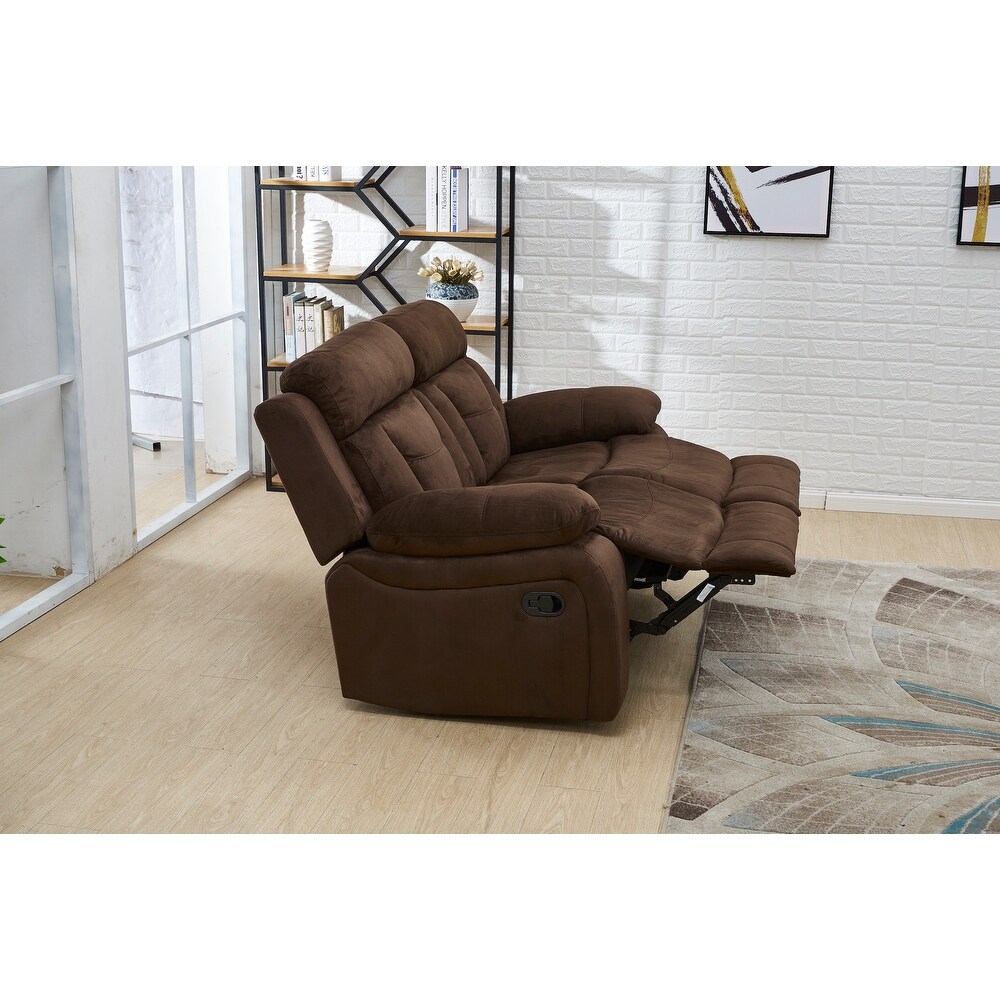 Betsy Furniture 2 Piece Microfiber Reclining Living Room Set  Sofa and Loveseat