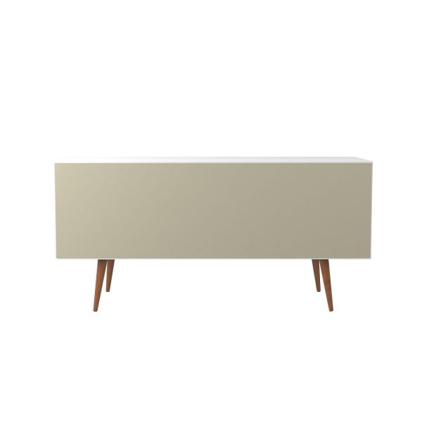 Utopia Wide Dresser in White Gloss and Maple Cream