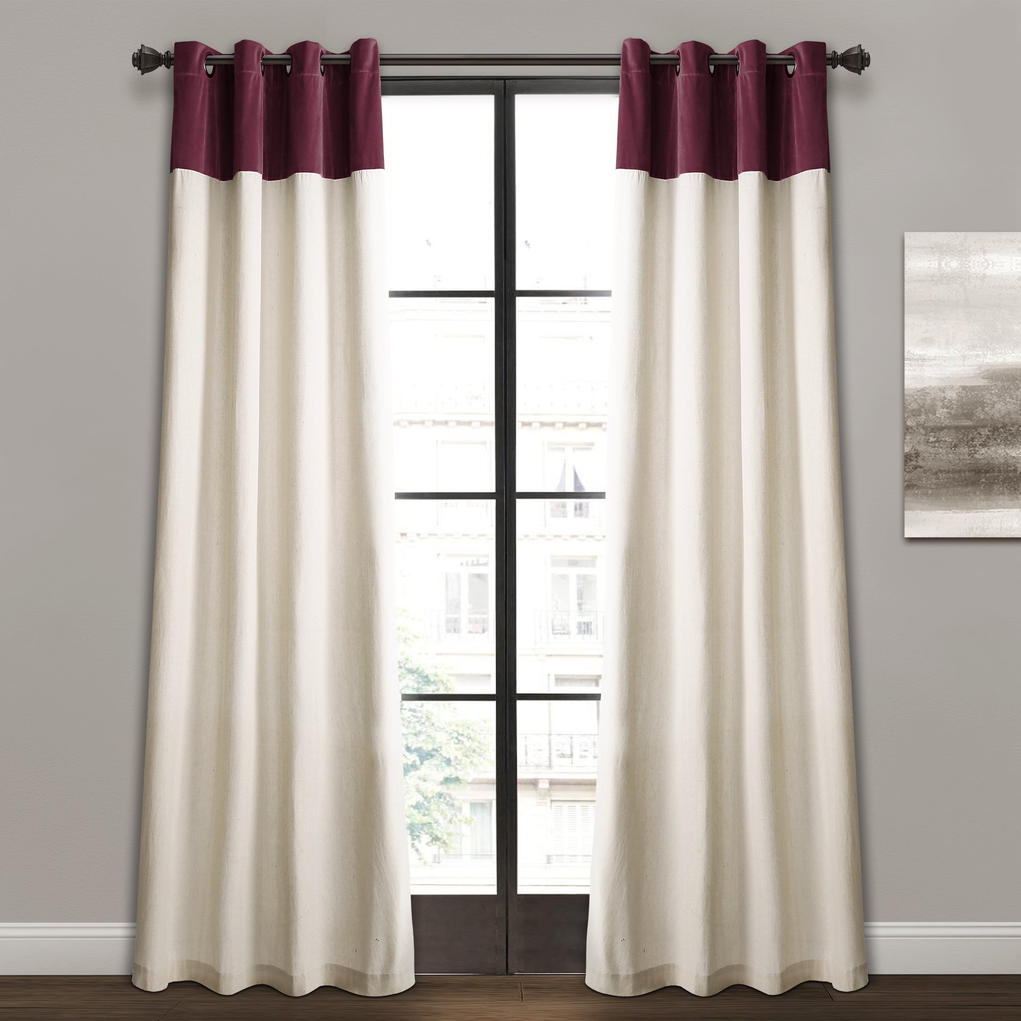 Milo Linen Window Curtain Panel Set