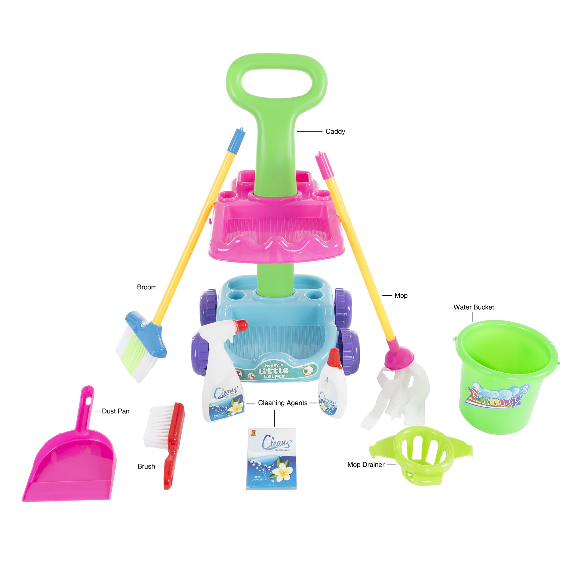 Toy Cleaning Set – Complete Pretend Play Set by Hey! Play!