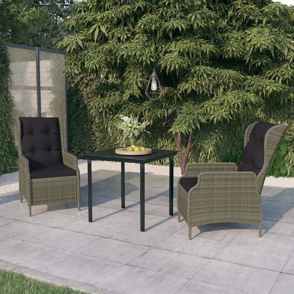 3 Piece Patio Dining Set Brown - Overstock - 36041992