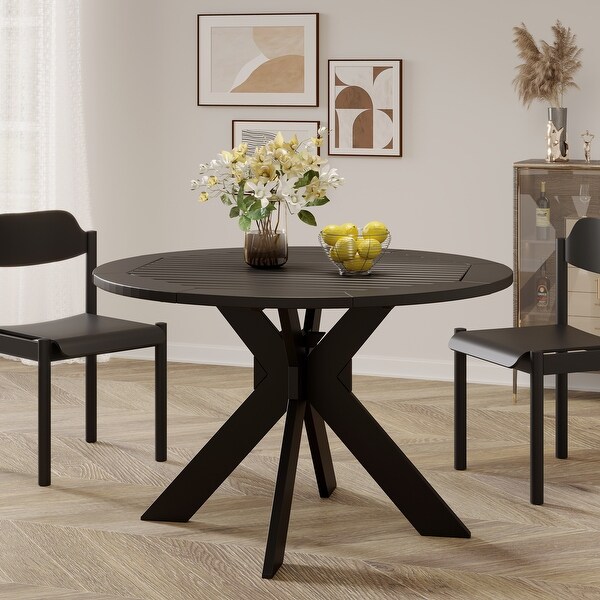 Modern Round Dining Table Kitchen Table with Metal Leg Dining Room Home Furniture