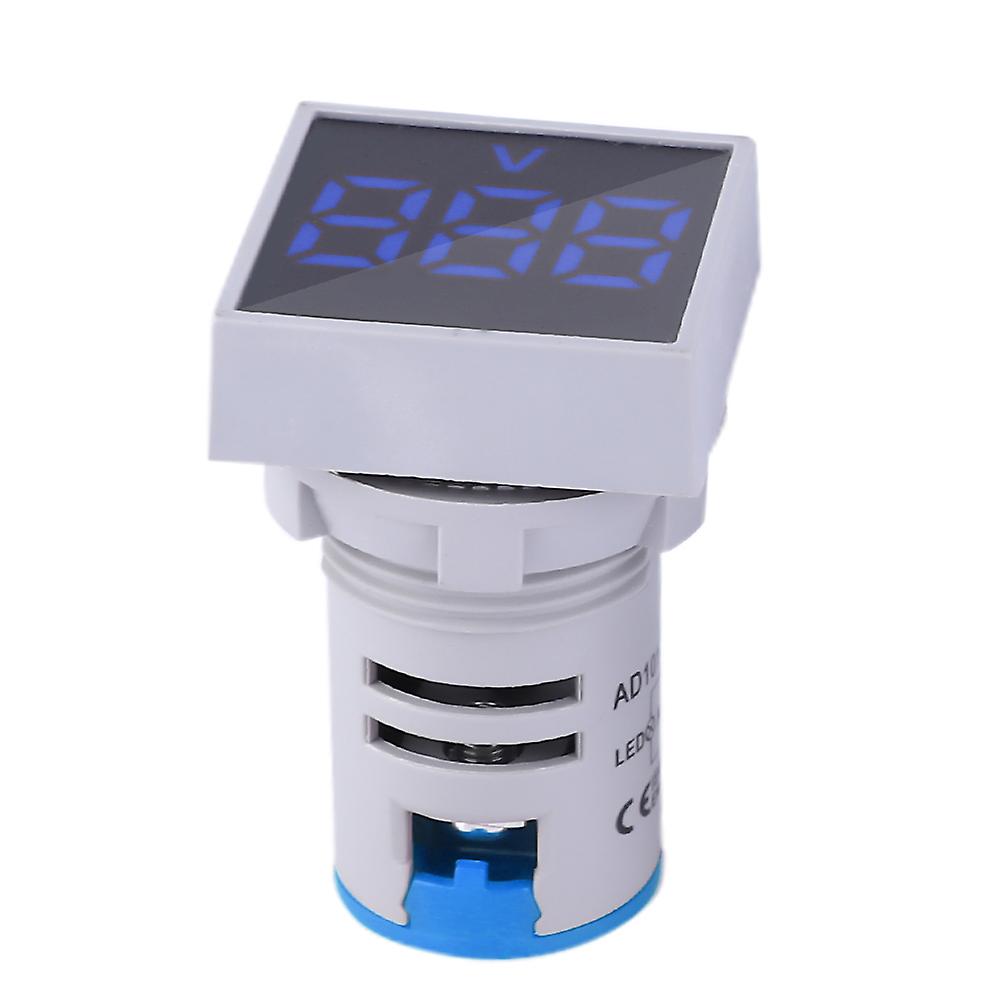 Ac20-500v Led Indicator Light Mini Digital Led Display Voltmeter Square Signal Lamp(blue)