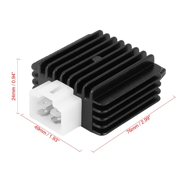 Unique Bargains Motocycle Scooter Voltage Regulator Rectifier For Tao Tao Ata 110 4 Pin Dc 12v 1pcs