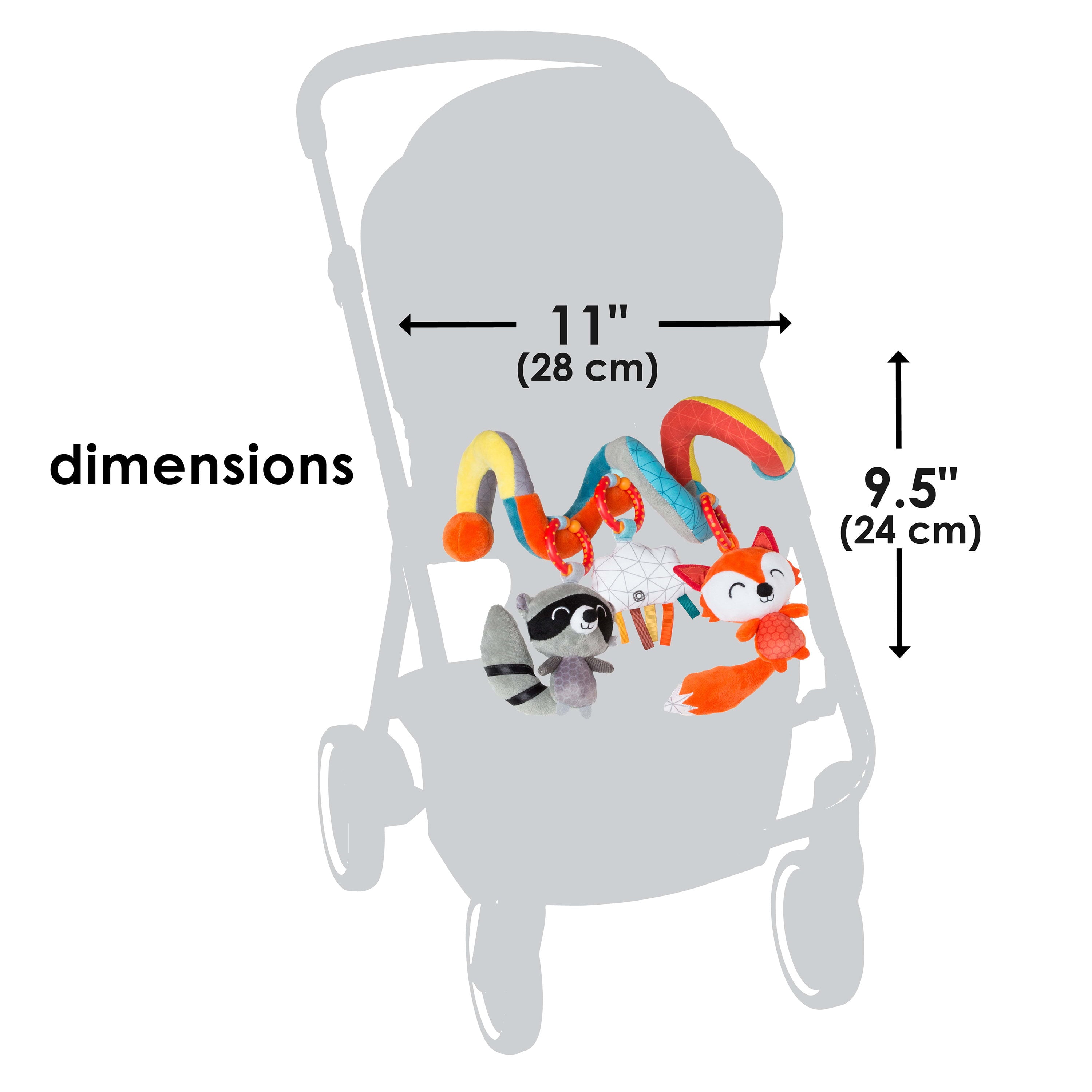 Diono Baby Activity Spiral with Interactive Hanging Toys for Car Seat， Stroller or Crib